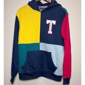 🧵 Tommy Hilfiger Colorblock Hoodie – Logo Size L